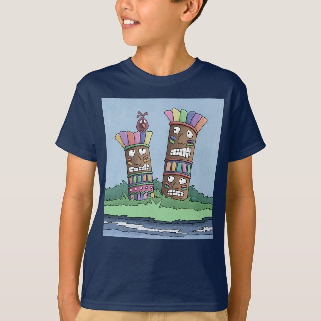 Tiki Bird Rosebud T-Shirt (Front)
