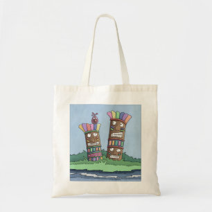 Tiki Bird Rosebud Tote Bag