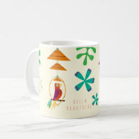 Tiki Birds Vintage Retro Art Personalised Custom
