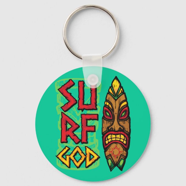 Tiki Board Wind God Key Ring (Front)