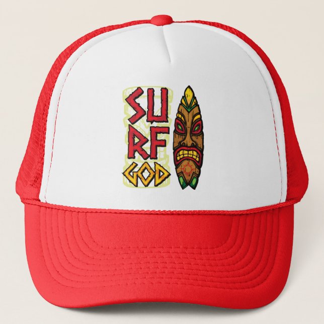 Tiki Board Wind God Trucker Hat (Front)