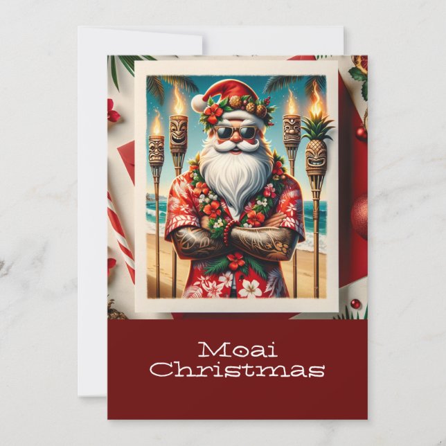 Tiki Christmas Holiday Card (Front)