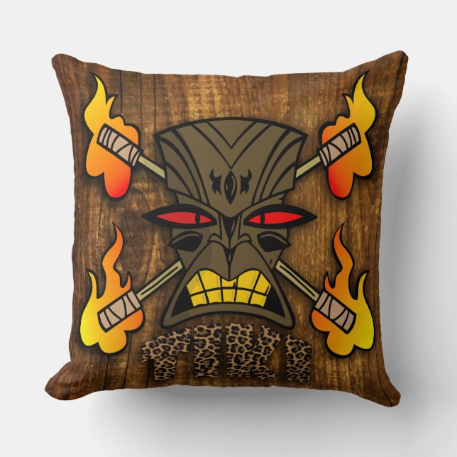 Tiki Fire Cushion (Front)