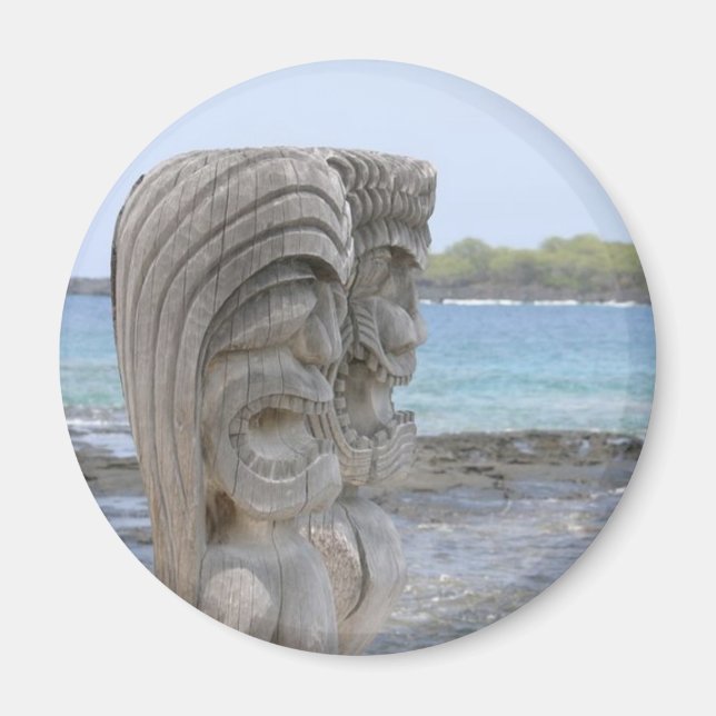 Tiki Guardians in Kona, Hawaii - Magnet (Front)