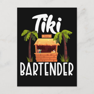 Tiki Hawaii Bartender Funny Tahitian Drink Mixer Postcard