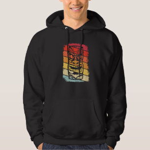 Tiki Hawaiian Polynesian Totem Mask Vintage Hoodie