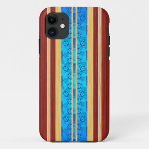 Tiki Hawiian Faux Wood Surfboard iPhone 11 Case