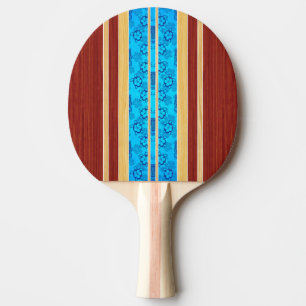Tiki Hawiian Faux Wood Surfboard Ping Pong Paddle