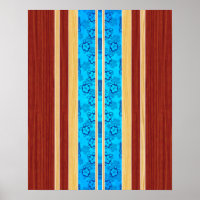 Tiki Hawiian Faux Wood Surfboard