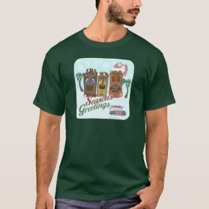 Tiki Holiday Mid-Century Culture Christmas Design T-Shirt