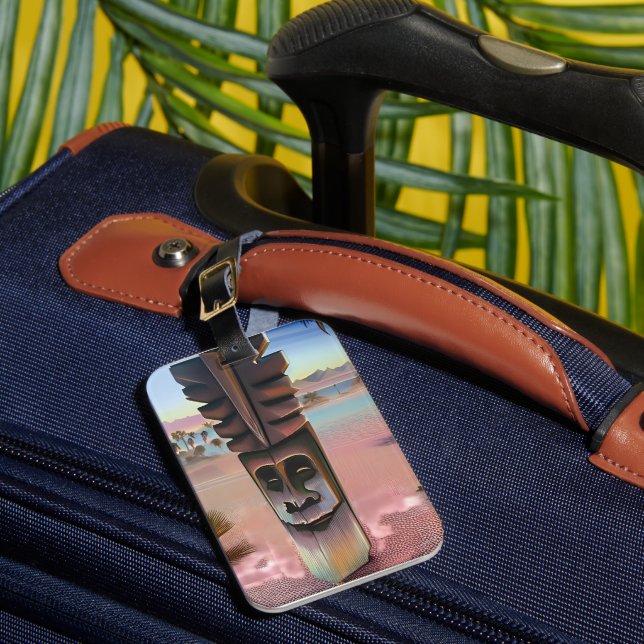 Tiki Illusions Luggage Tag (Front Insitu 1)