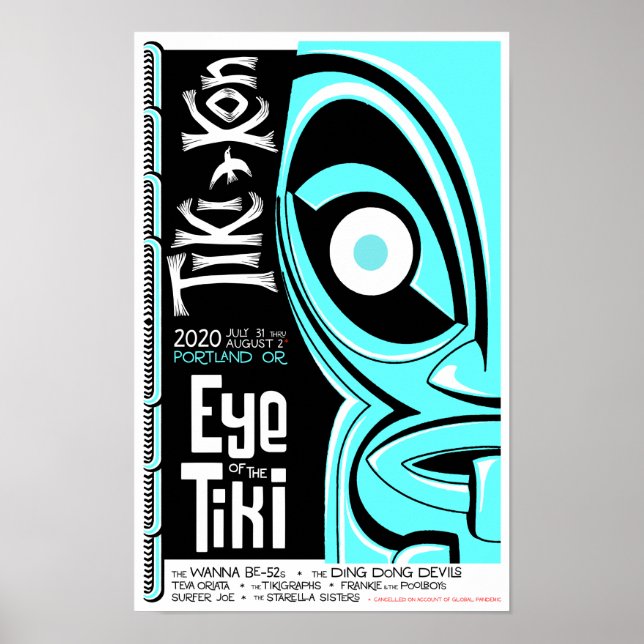 Tiki Kon: Eye of the Tiki Poster (Open Eye) (Front)