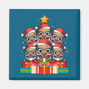 Tiki Le Luau Hawaiian Tiki Mask Christmas Tree Xma Magnet
