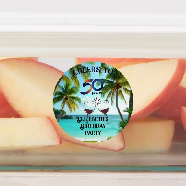 tiki luau tropical beach partyPaper Plate (Affixed)