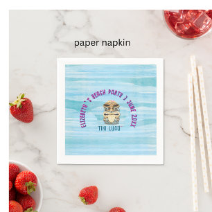 tiki luau tropical island beach  napkin