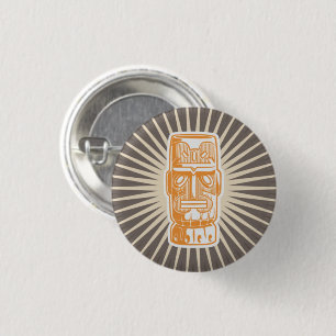 Tiki Man Orange Button