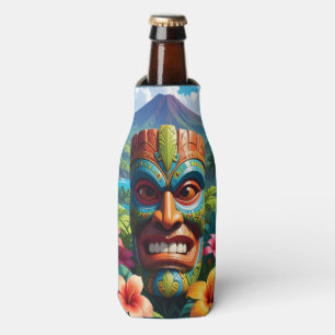 Tiki Mask Bottle Cooler