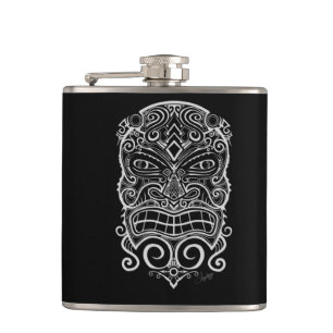Tiki Mask Hip Flask