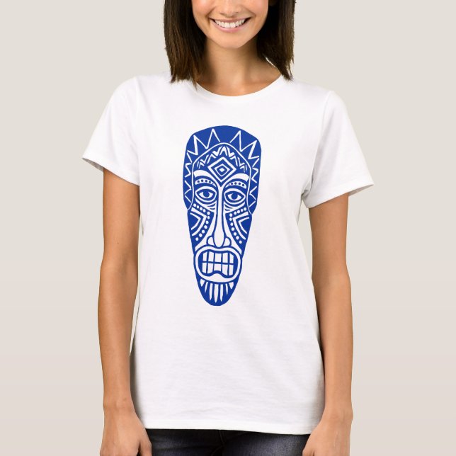 Tiki Mask II - Navy Blue T-Shirt (Front)