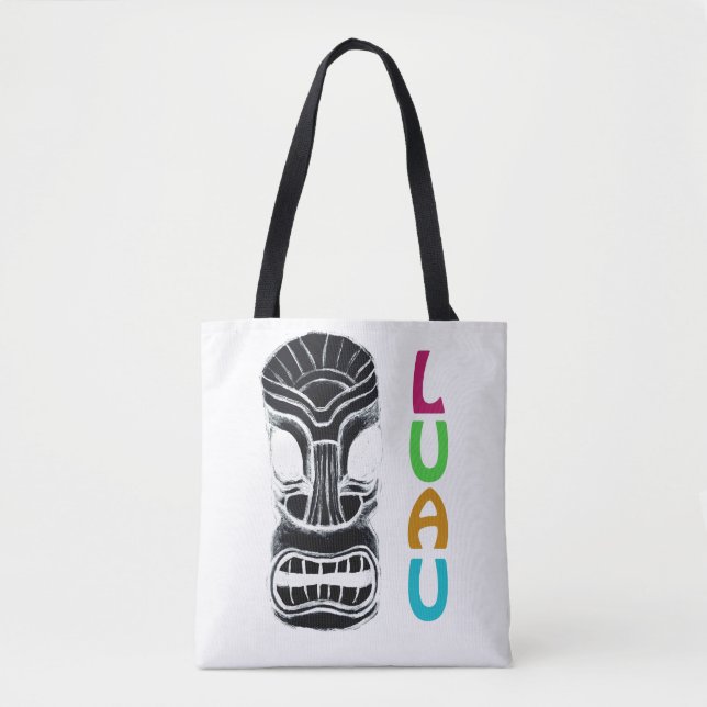  Tiki Mask Luau Party Tote Bag (Front)