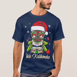 Tiki Mele Kalikimaka Hawaiian Merry Christmas T-Shirt