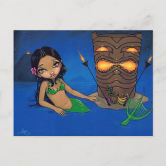 "Tiki Mermaid" Postcard