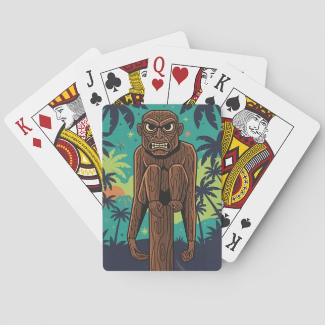 Tiki Monkey Playing Cards (Back)