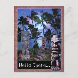 Tiki Moon (customisable) Postcard
