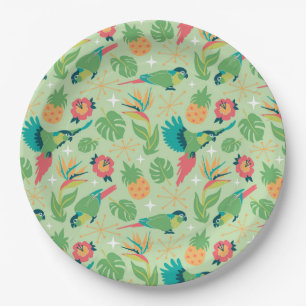 Tiki Parrot Paper Plates