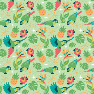 Tiki Parrot Wrapping Paper