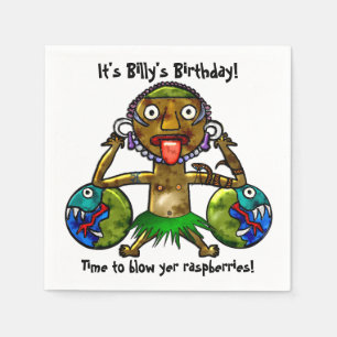 Tiki Party Funny Design (Personalised) Napkin