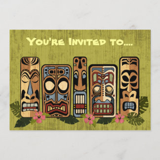 Tiki Party Invitations