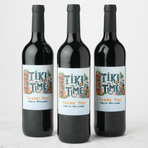 TIKI Party Personalised Custom Wine Label