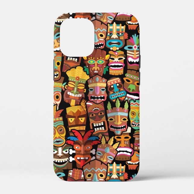 TIKI Pattern 4 Case-Mate iPhone Case (Back)
