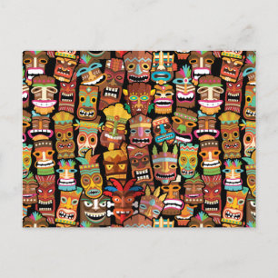TIKI Pattern 4 Postcard
