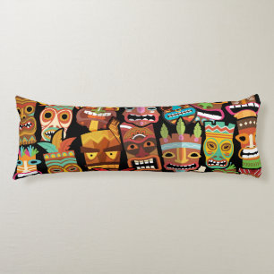 Tiki Pattern Body Cushion