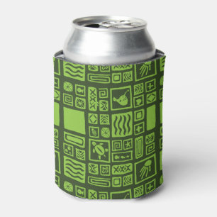 Tiki Pattern Can Cooler