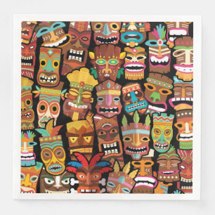 Tiki Pattern Napkin