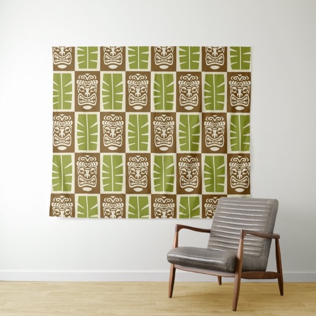 Tiki Pattern Tapestry (In Situ (Horizontal))