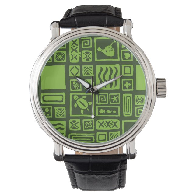 Tiki Pattern Watch (Front)