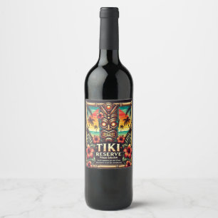 Tiki Reserve Wine & Beer Bottle Label