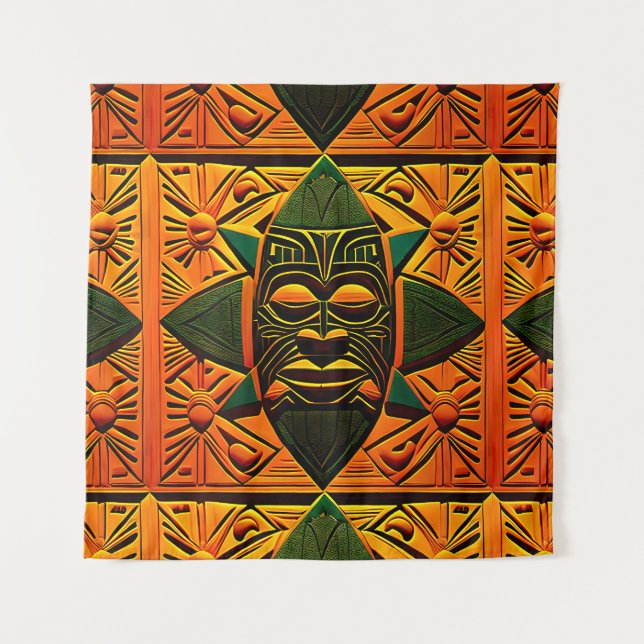 Tiki Shield Tapestry (Front)
