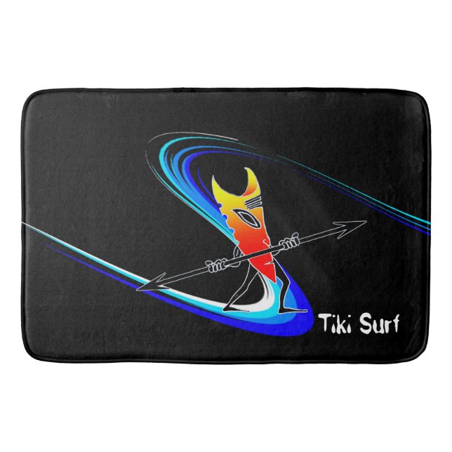 Tiki Surfer Bath Mat (Front)