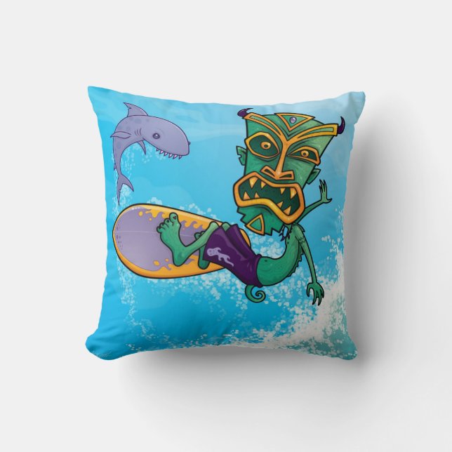Tiki Surfer Cushion (Front)