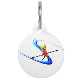 Tiki Surfer Pet Tag