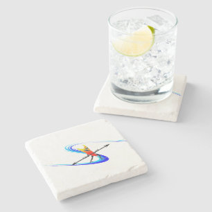 Tiki Surfer Stone Coaster
