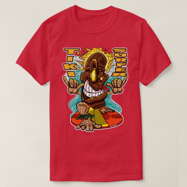 Tiki Surfer TShirt (Design Front)