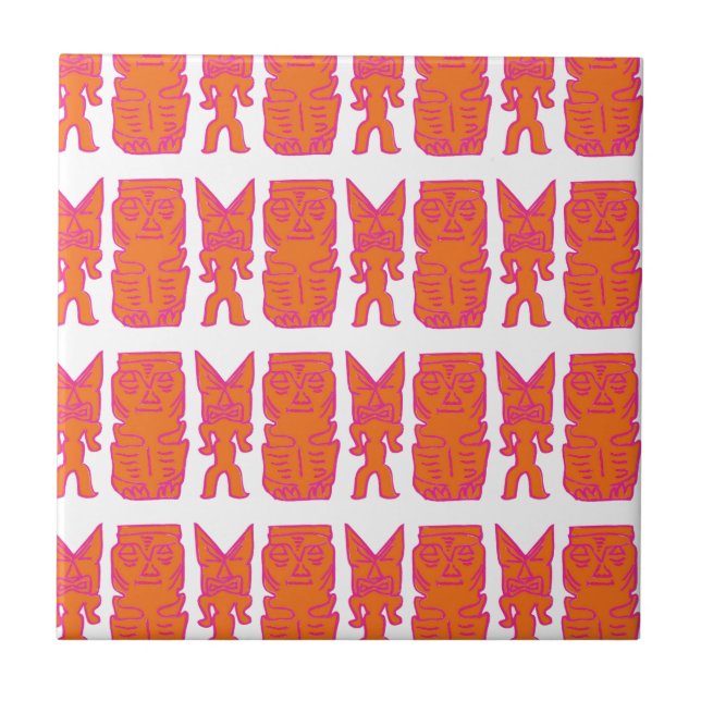Tiki Time in Orange Tile (Front)