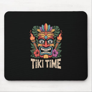 Tiki Time Luau Party Tropical Summer Vibes Mouse Mat