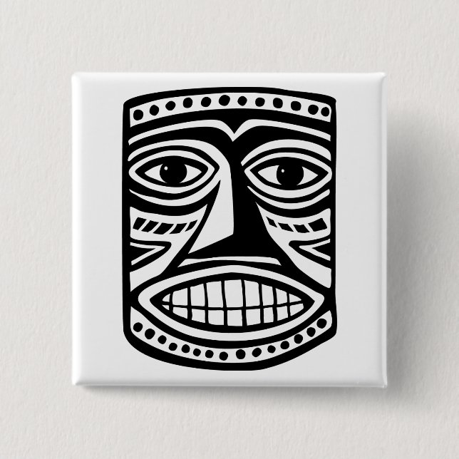 Tiki Toby 15 Cm Square Badge (Front)
